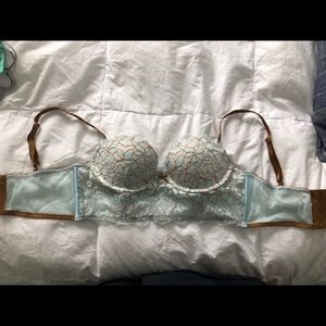 Floral lace bra